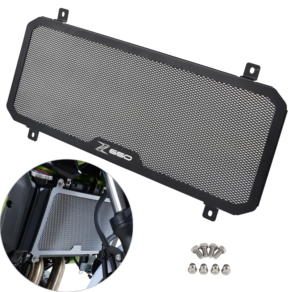 Motorcycle Radiator Guard Grille For Kawasaki Z650 2017 2018 2019 2020 Z650 Oil Cooler Cooling