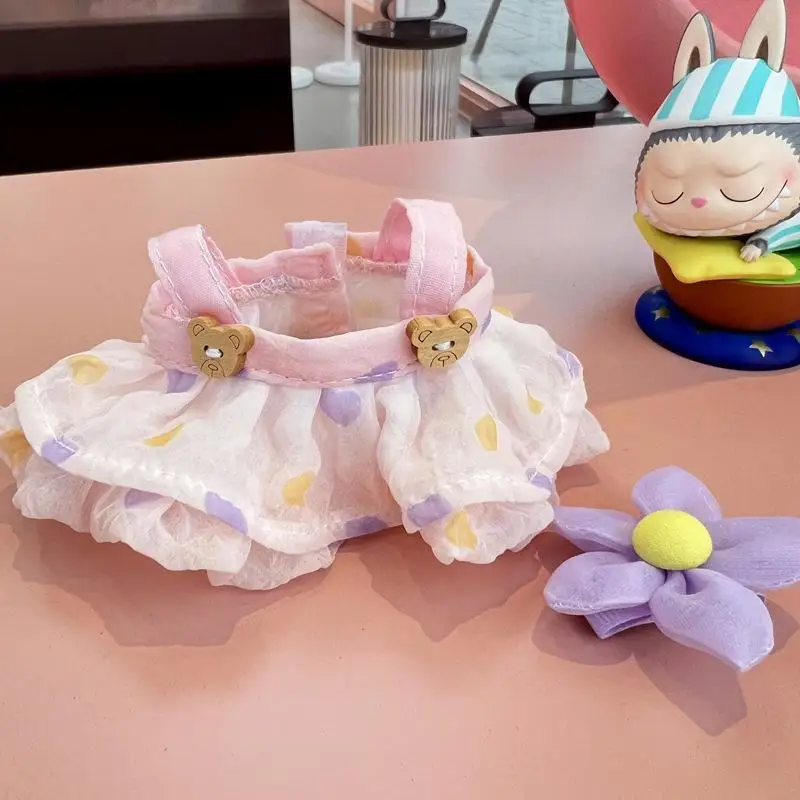 thumbnail image 1 of Ropa y accesorios para muñecas Labubu II Idol de 17 cm, minimuñecas de peluche, vestido de novia de hada de las flores, regalo para niños., 1 of 5