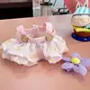 17cm Cute Mini Plush Doll'S Clothes Outfit Accessories For Labubu II Idol Dolls Flower fairy wedding dress Clothing DIY Kid Gift 5