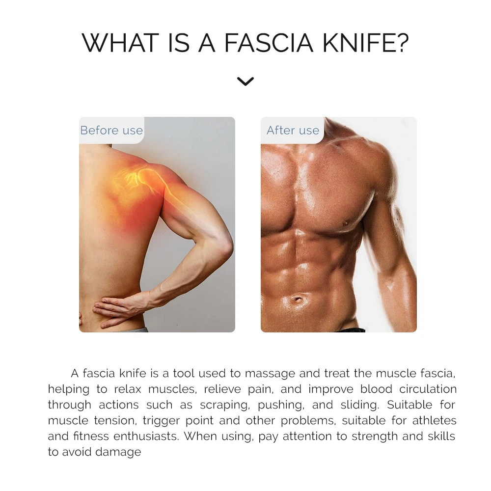 Electric Fascia Scraper Micro Current Compression Muscle 10500RPM Vibration Relaxation Massager Body Shaping Massage Knife 5