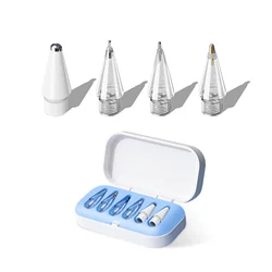 Enhanced Replacement Pencil Tips Set with Storage Case (4/6 Pack) (Blue 4pcs set)