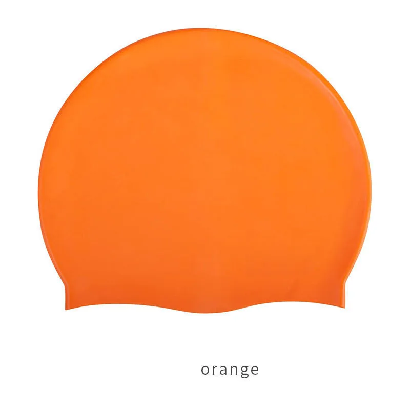 Adult unisexual solid color swimming equipment Silicone swimming cap fresh high stretch silicone swimming cap