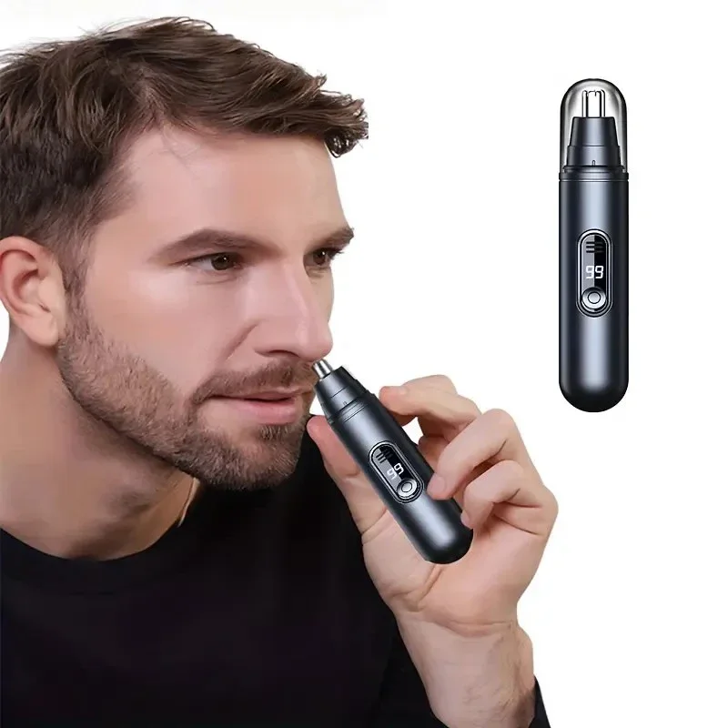 Xiaomi Electric Nose Hair Trimmer Men's Rechargeable Nose Hair Trimmer Digital Display Painless Hair Removal Nose Hair Repairer 2