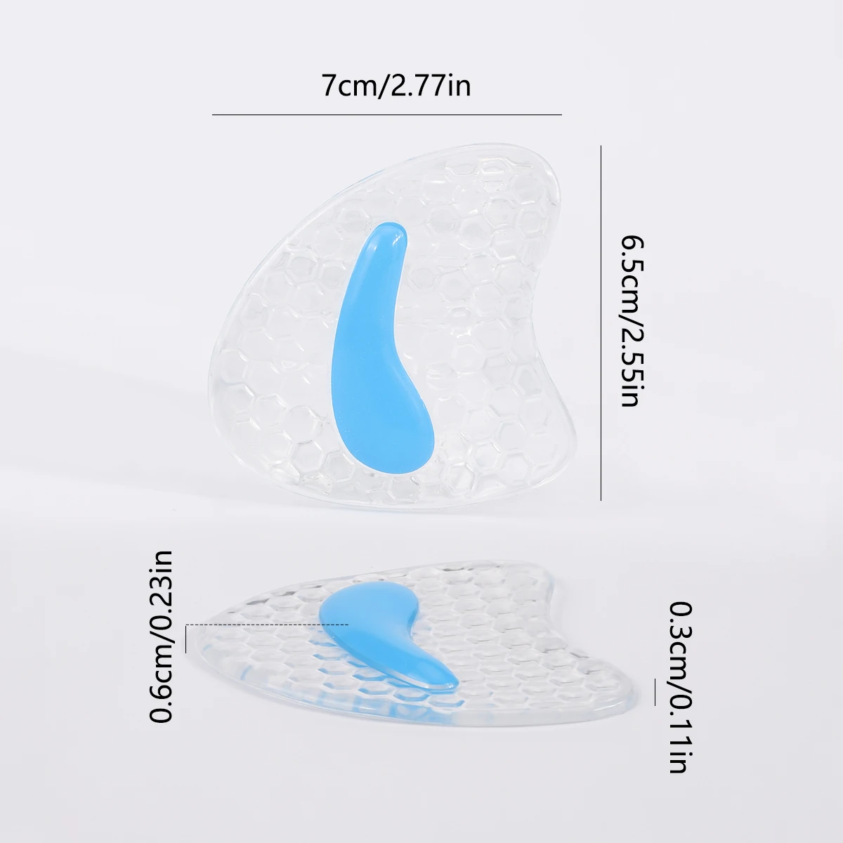 1 Pairs Foot Pads Forefoot Gel Shoe Inserts Antislip Heel Protection High Heels