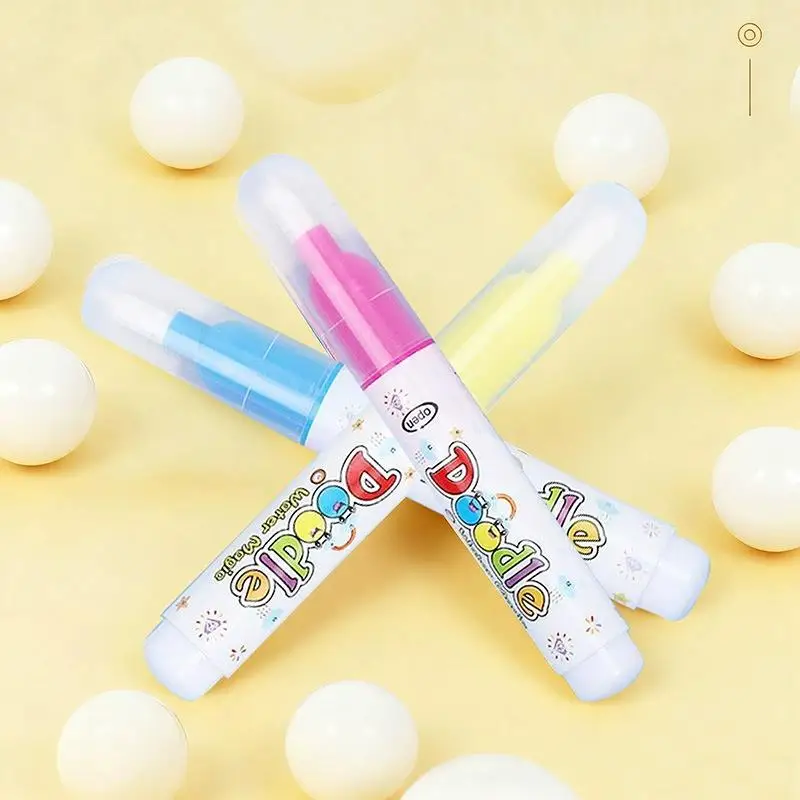 어린이용 매직 워터 페인트브러시, 투명 물 그림펜, 부드러운 팁, 물 추가로 재사용 가능, 교육용 장난감
