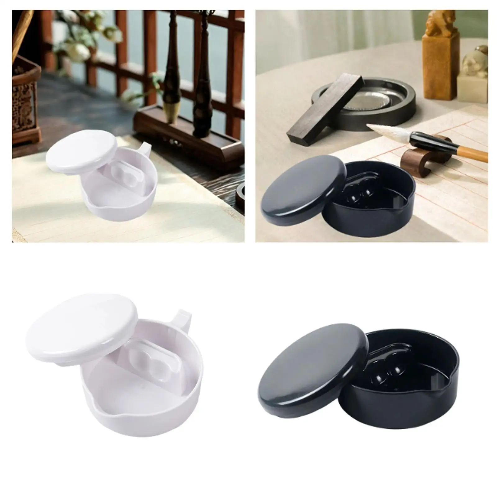 Calligraphy Inkstone Calligraphy Ink Box Multifunctional Students Supplies Writing Inkstone Ink Well Dish Inkstone with Cover Calligraphy Inkstone Calligraphy Ink Box Multifunctional Students Supplies Writing Inkstone Ink Well Dish Inkstone with Cover
