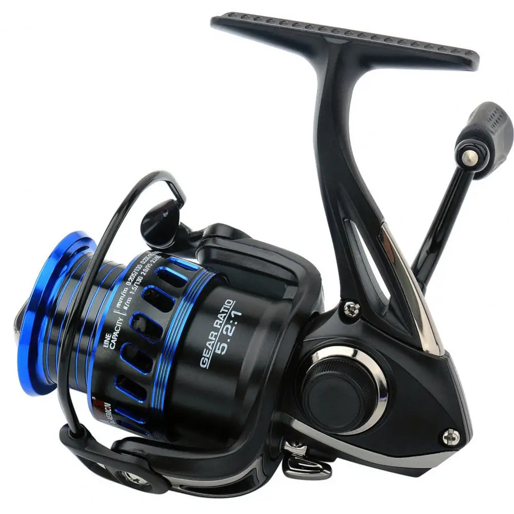 

1500/2000 Fishing Reel Rotating Button Anti-Corrosion Double Bearings Anti-Slip Handle Metal Fishing Line Reel for Outdoor