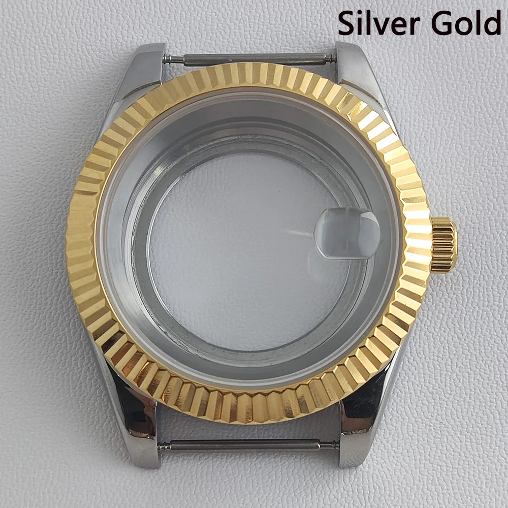 41mm Stainless Steel Sapphire Glass Watch Case - Men's Accessory