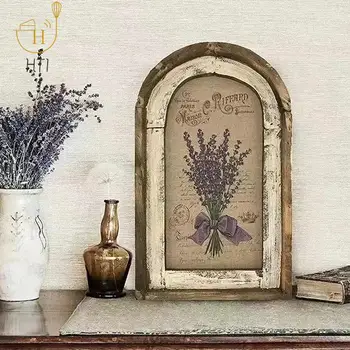 실내 야외 가정용 수영 벽 아트, 나무 액자 그림, 소박한 욕실 장식 레트로 수공예