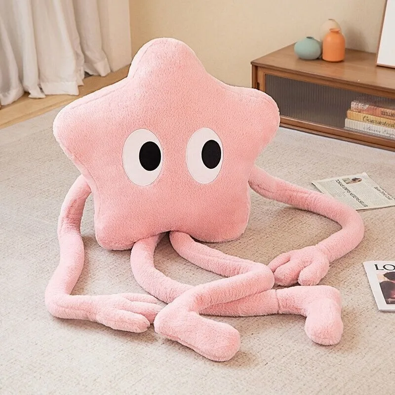 160cm Giant Long-legged Star Plush Pillow Cute Pink Flower Sofa Stuffed Cushion Birthday Gift 5