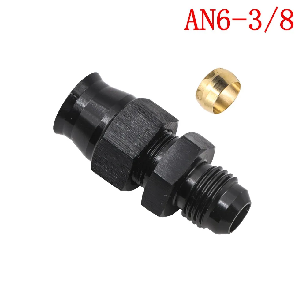 Universal Aluminum Fuel HardLine Fitting AN6-3/8 5/16 Female Flare Adapter  Connector Tubing with Brass Insert Car Accessories - AliExpress