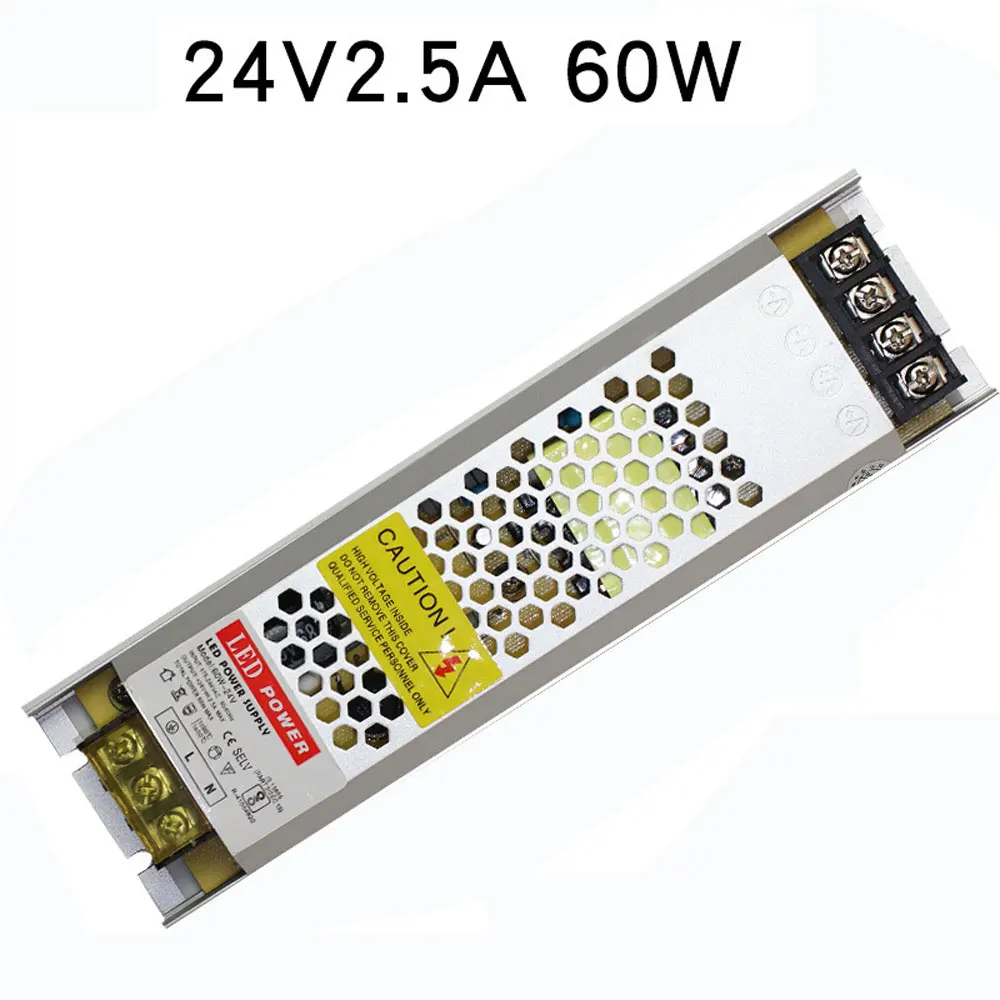 Supernight 12V 5A 60W Switching Power Supply Adapter (10-Pack) For LED Strip Lights