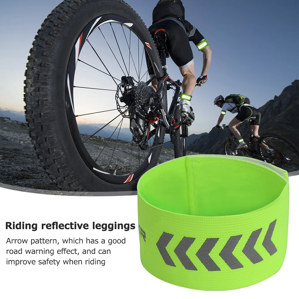 Cycling Reflective Leg Rings Multifunction Ankle Leg Straps  Adjustable High Visibility for Night Running Cycling Walking
