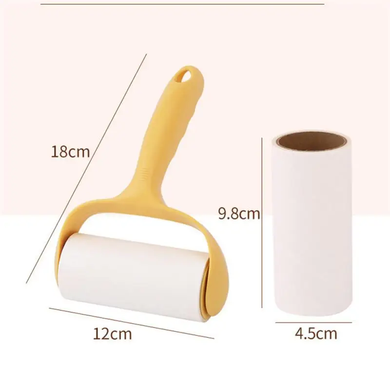 Lint Remover Lint Roller Tearable Roll Paper Sticky Roller Dust Wiper Pet Hair Clothes Carpet Tousle Remover Replaceable Cleaning Brush Accessories