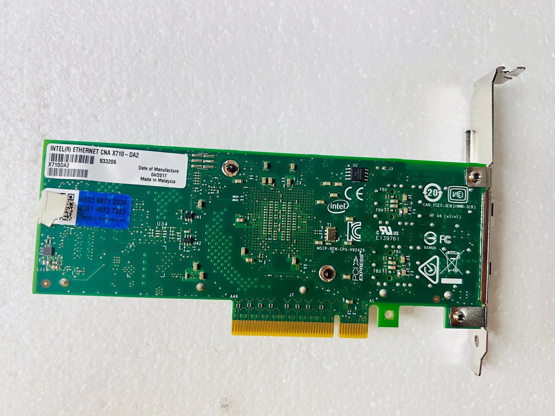 인텔 X710-DA2 X710BM2 칩셋, PCIe x8, 10Gb 듀얼 포트 구리 광학 인터페이스, 10Gbps LAN 이더넷 네트워크 카드, 4 개 1 조