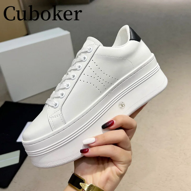 

2024 Spring Autumn Warm Sneakers Lace up Fur Inside Shoes for women Thick Platform Shoes for Ladies Trainers Fluffy Flat Shoes