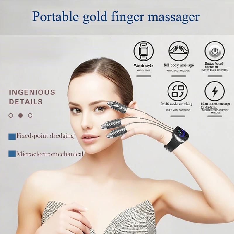 2025 New Face Lifting Full Body Massager Gravitational Diamond Finger Anti-Aging Microcurrent Golden Finger EMS Beauty Machine