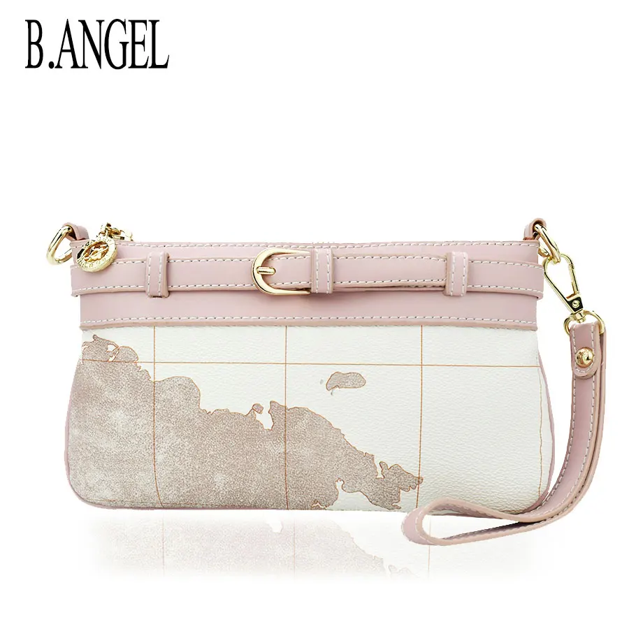 

Женский модный клатч с картой мира, простая водонепроницаемая сумка-мессенджер, кошелек, кожаный тоут, маленькая сумка-мессенджер в дорожном стиле Вечерние