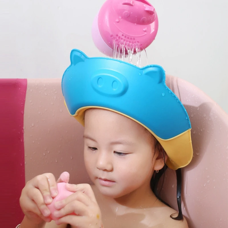 Gorro Visera Baño Ducha Bebé Niños Además Protege Oído