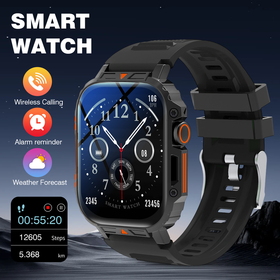 Smartwatch, Wireless Talk/Dial, Multi-Sport Mode for Men and Women, Compatible with IPhone/Andriod
