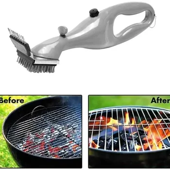 Spazzole per pulizia a vapore per esterni per griglia per barbecue Pulitore per barbecue adatto per raschietto a carbone Accessori per gas Utensile da cucina