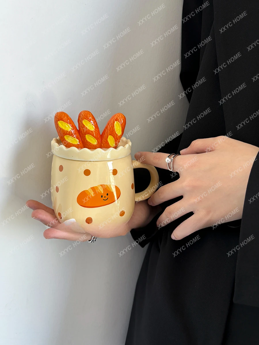 

Кружка с крышкой, кофейная чашка в японском стиле, креативная фарфоровая чашка, симпатичный стакан для воды