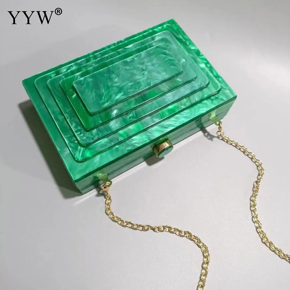 Rose-Carmine Wallet Brand Luxury Wedding Party Bag Acrylic Box Day Clutches Evening Party Wedding Purse Designer High Quality