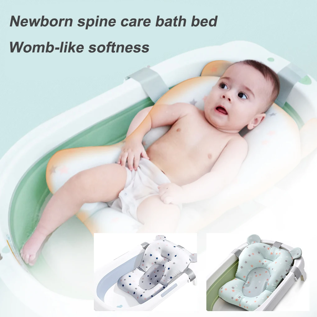 Description Picture 2 of itemBaby Bathing Seat Security Bathtub Support Mat Portable Travel Washable Soft Newborn Cushion Pad Accessory White Star