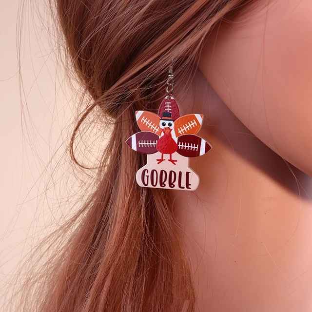 2 Orange & Baseball Acrylic Dangles -Sports Earrings