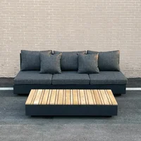 Teak L-Section Outdoor Sofa Set for Poolside or Garden - Image 6