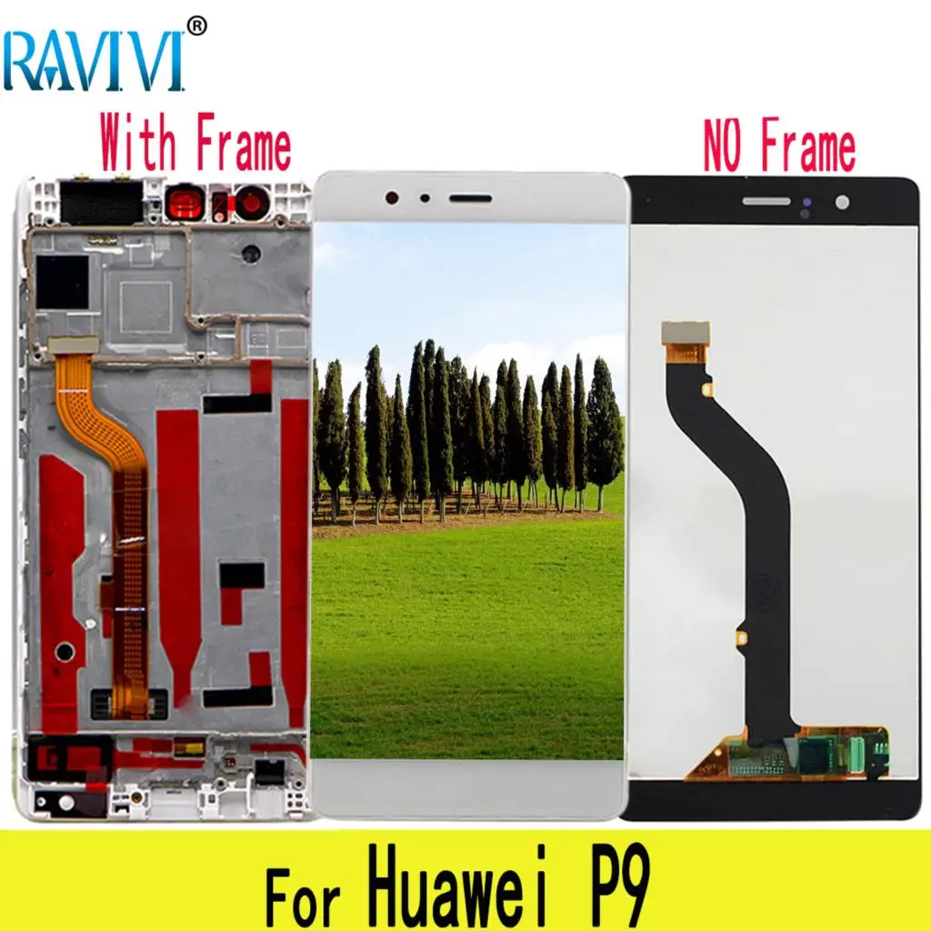 

5.2" P9 LCD For Huawei P9 LCD Display Touch Screen Digitizer Assembly Replacement with Frame For Huawei P9