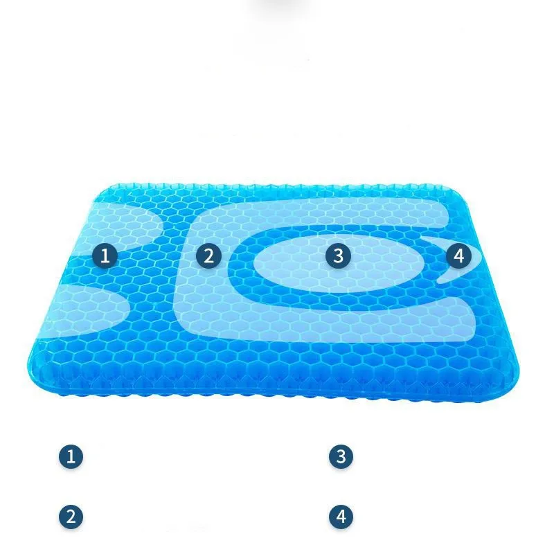 Thickened Gel Style Cushion Summer Chair Office Long Sitting Honeycomb Breathable Chair Cushion Farp Cushion Silicone Mat ZF592 4