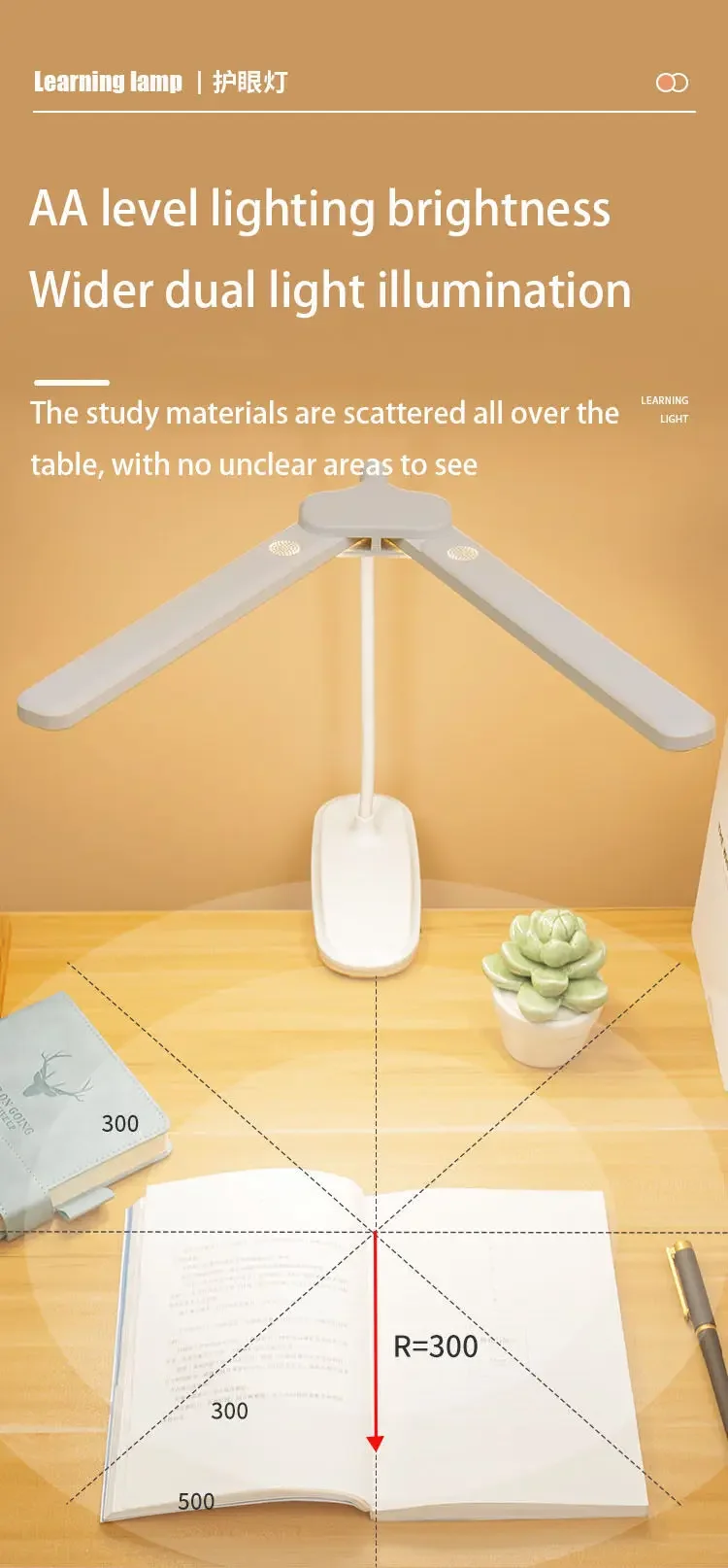 Description Picture 4 of itemLed Learning Dedicated Small Desk Lamp Clip-On Eye Protection Student Dormitory Bedside Reading Usb Charging Clip Type Lamp