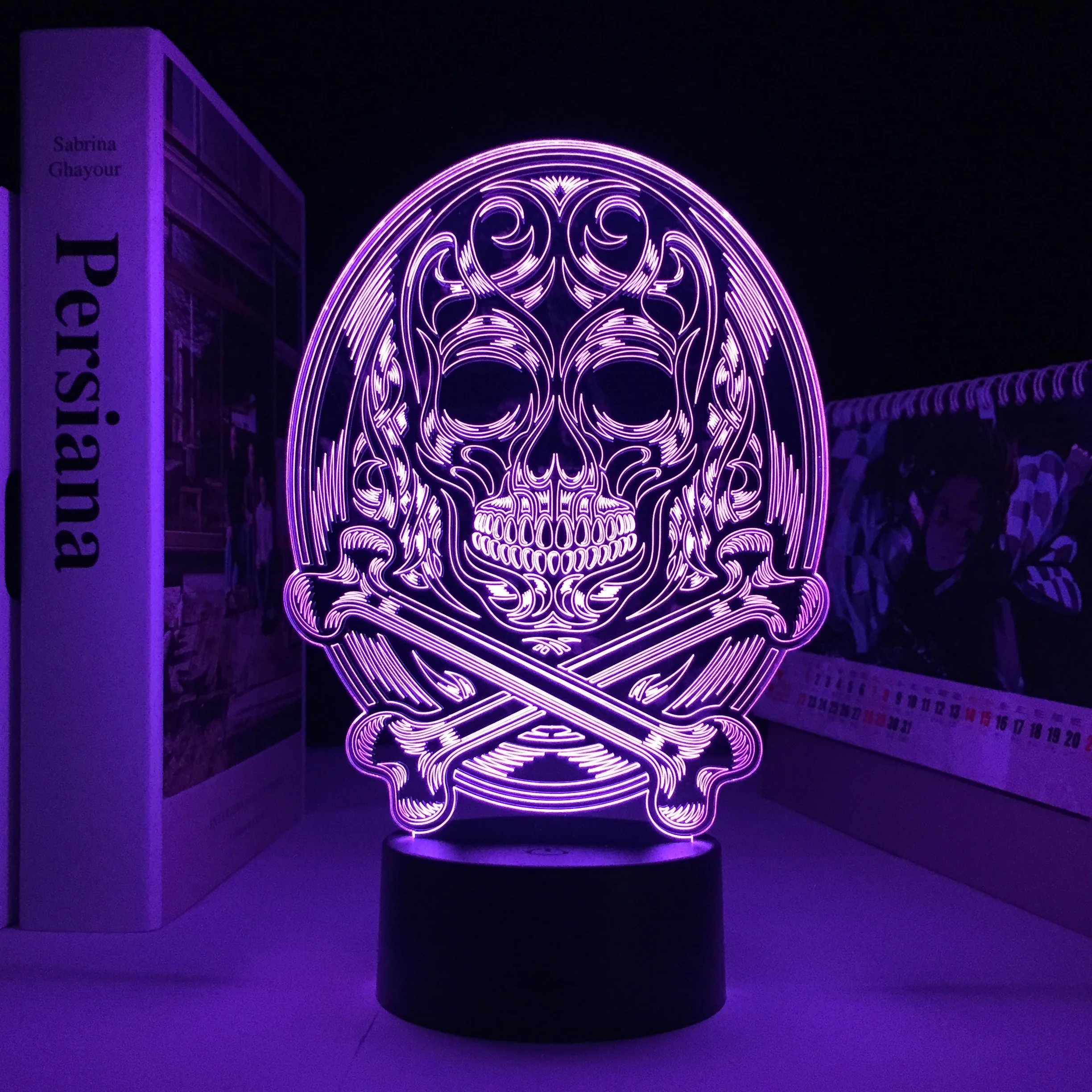 Opgetild Vervloekt klauw Halloween Decoratieve Schedel 3D Lamplicht Geschenken Speelgoed Led Usb  Stemming Nachtlampje Multicolor Luminaria Slaapkamer Tafellamp - AliExpress