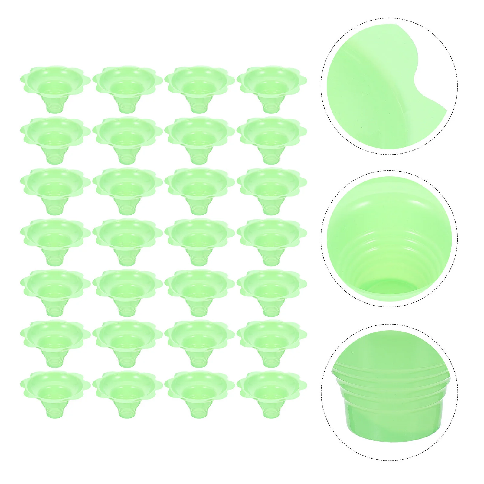 50 Pcs Blue Disposable Snow Cone Cups Ice Cream Bowls Pudding Containers Yogurt Holders Shaved Ice Smoothie Cups Plastic