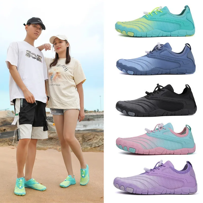 Men Women Casual Sneakers Wading Swimming Barefoot Sports Shoes Non-Slip Lightweight and Breathable Beach Seaside Water Shoes