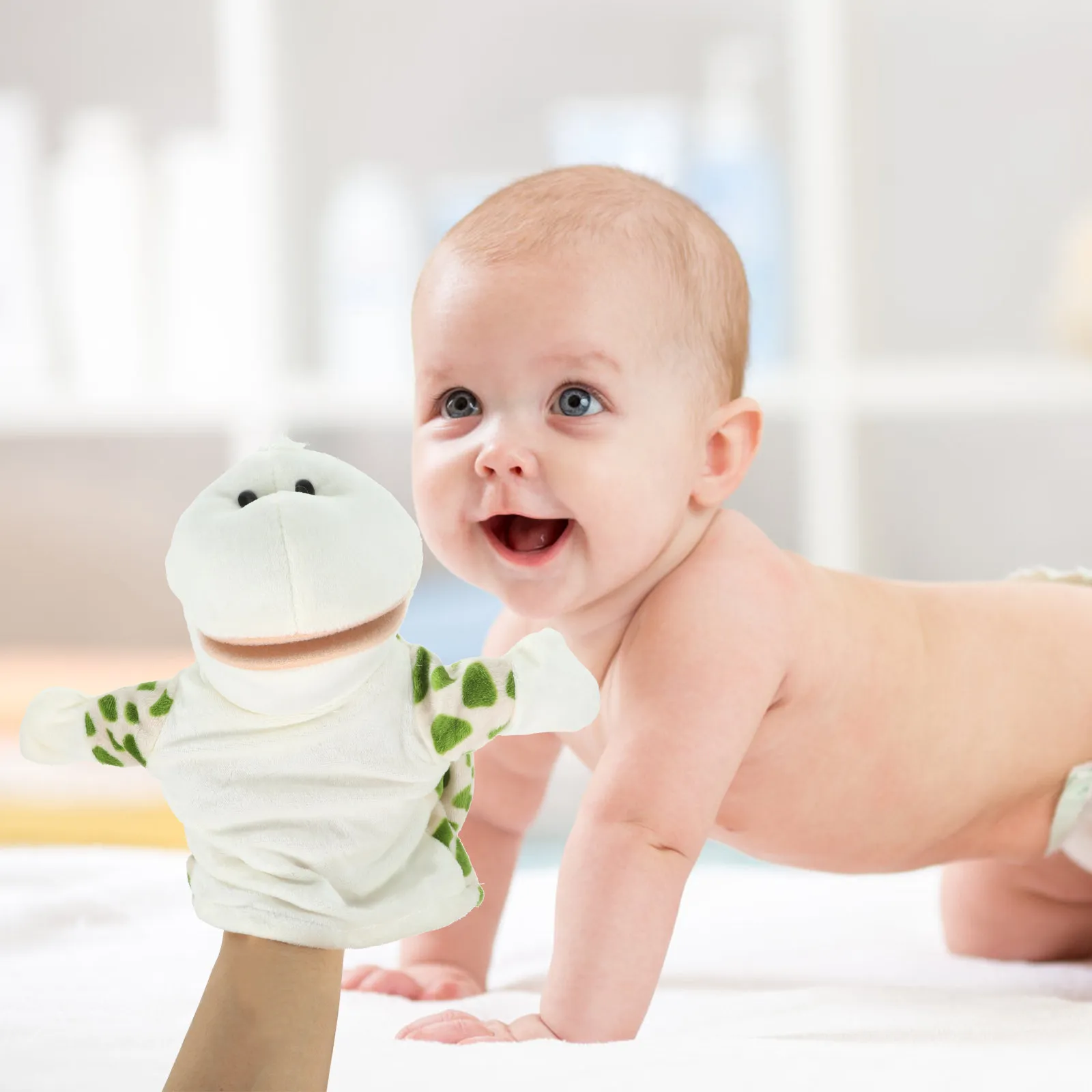 귀여운 거북이 손인형 인터랙티브 학습 조기 교육 어린이 이야기 속에 담긴 동물 손가락 인형 거북이