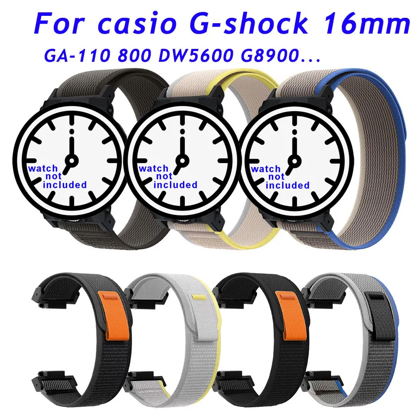 Cinturino Per Orologio Con Cinturino In Tessuto Di Nylon Per Casio G-Shock Ga-110 700 Gd100 Sport Dw5600 G-5600 Gw-M5610 16Mm Cinturino Per Orologio