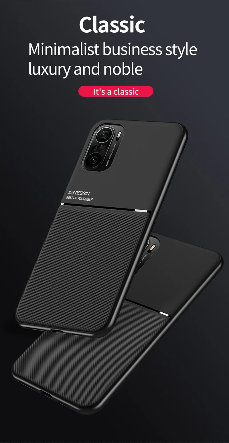 ل شاومي Poco F3 حالة سيارة حامل مغناطيسي لوحة جلدية الغطاء الخلفي ل Pocophone ليتل بوكو F3 F 3 PocoF3 F3poco الهاتف حالات