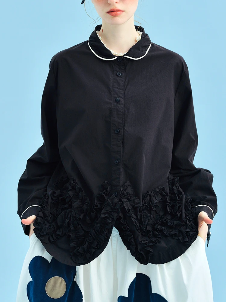irojikake Transform Tops(BLACK) フラワープリント Sd650c8538d2b4fda86d0a543fde0e