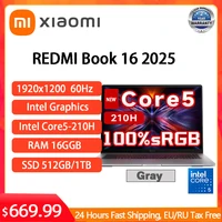 Xiaomi Laptop REDMI Book 16 2025 Intel C5-210H 16GB 512GB 16inch 60Hz Screen Slim Office Notebook 1