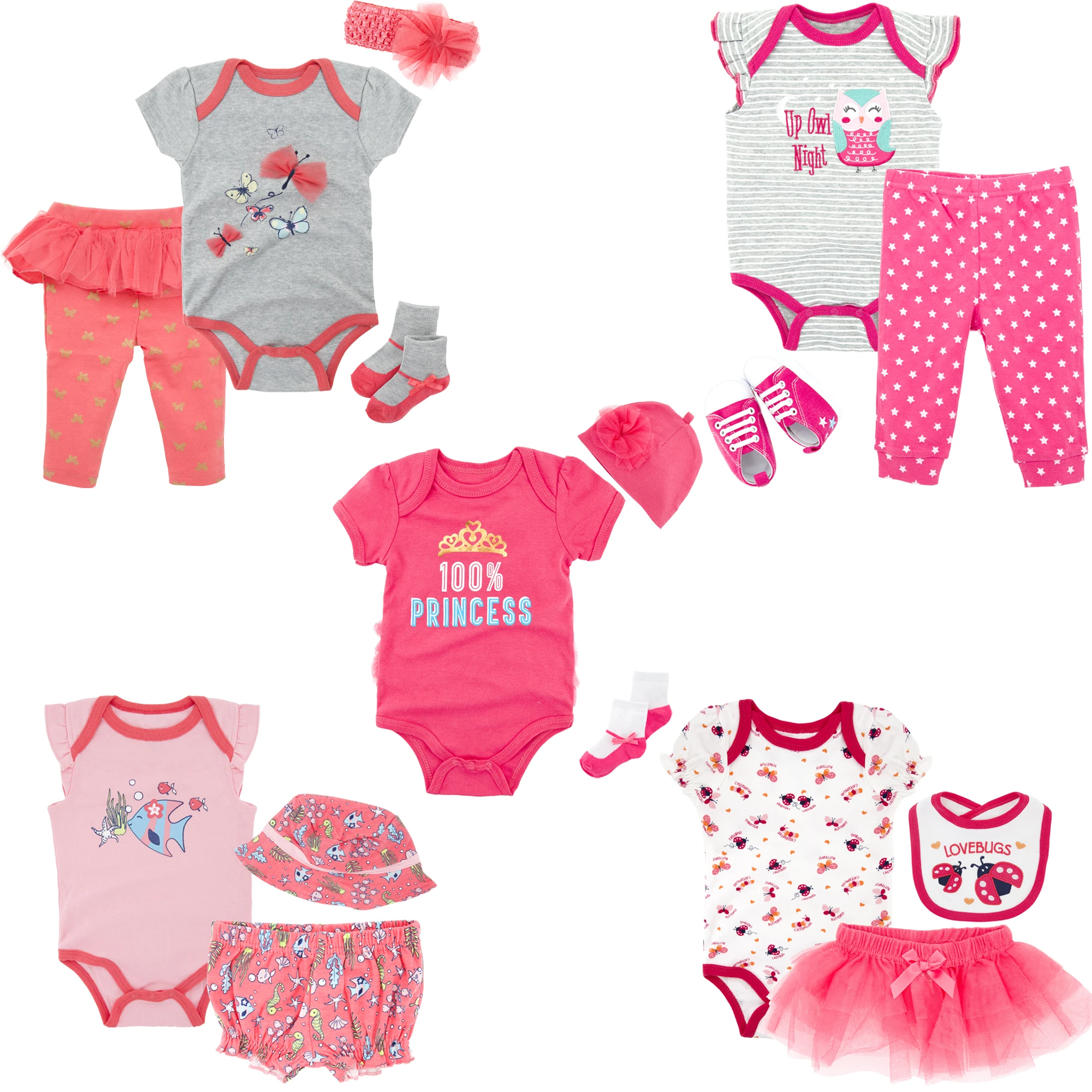 

Honeyzone для маленьких девочек, 4 шт./компл., боди для новорожденных, Bebe, летняя одежда для девочек, повязка на голову Bambina для малышей, милая детская обувь, наряд
