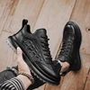 Men Faux Cowhide Crocodile Print Sneakers Casual Leather Shoes Men's Versatile Thick Soled Wear Resistant Shoes Men's Work shoes 4