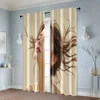 2pcs, Curtains&Window Treatment 2D print Beautiful Girl Versatile Durable Polyester (without rod) Versatile All Ldeal for 6