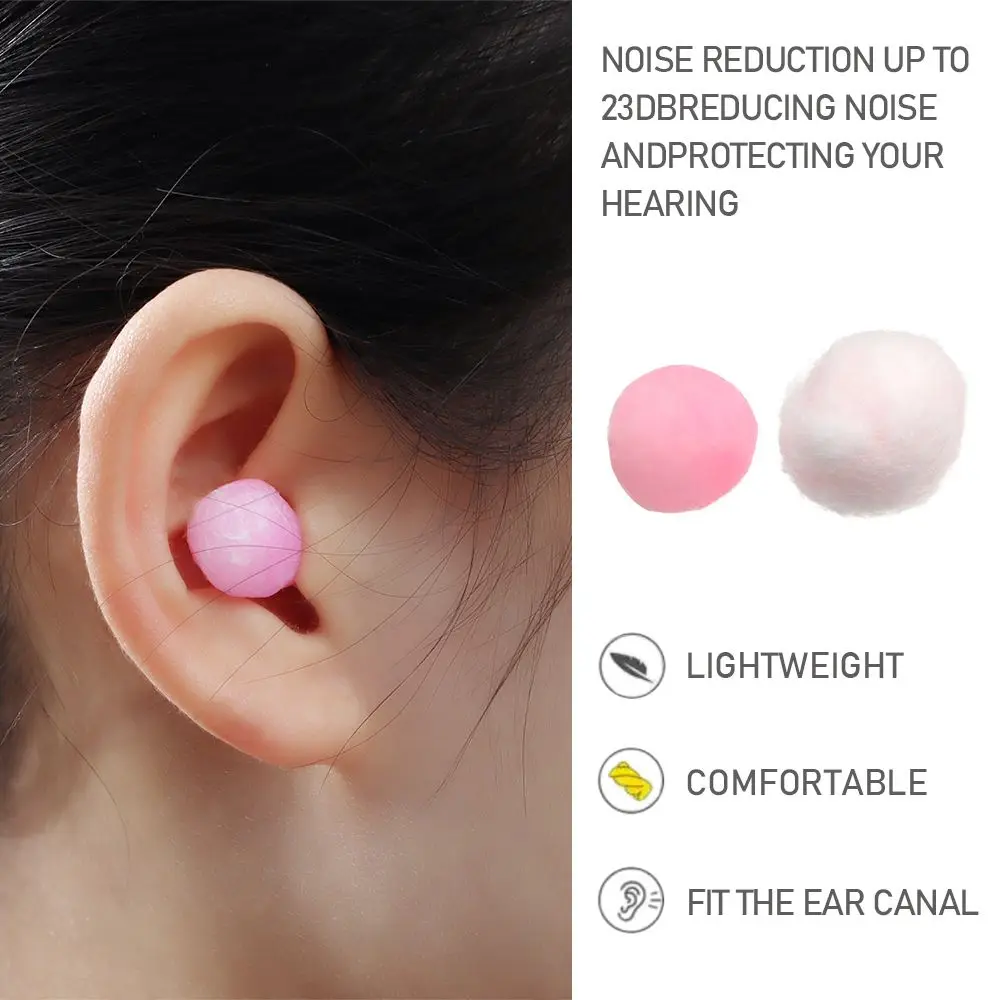 Wax Cotton Earplugs Swimming Ear Plugs Noise Reduction Sleeping Snoring Sound Insulation Hearing Protection Soundproof 3