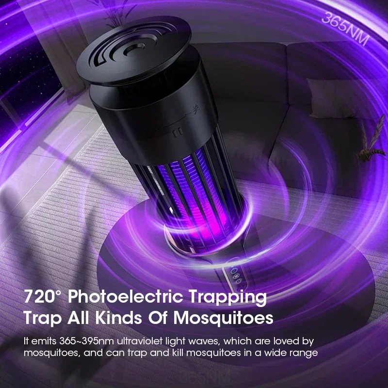 Mosquito repellent lamps, fly traps and traps, camping flashlights with USB sync