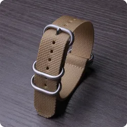 Premium Nylon Watch Band - Comfortable Sport Strap Accessories - 22mm (Khaki)