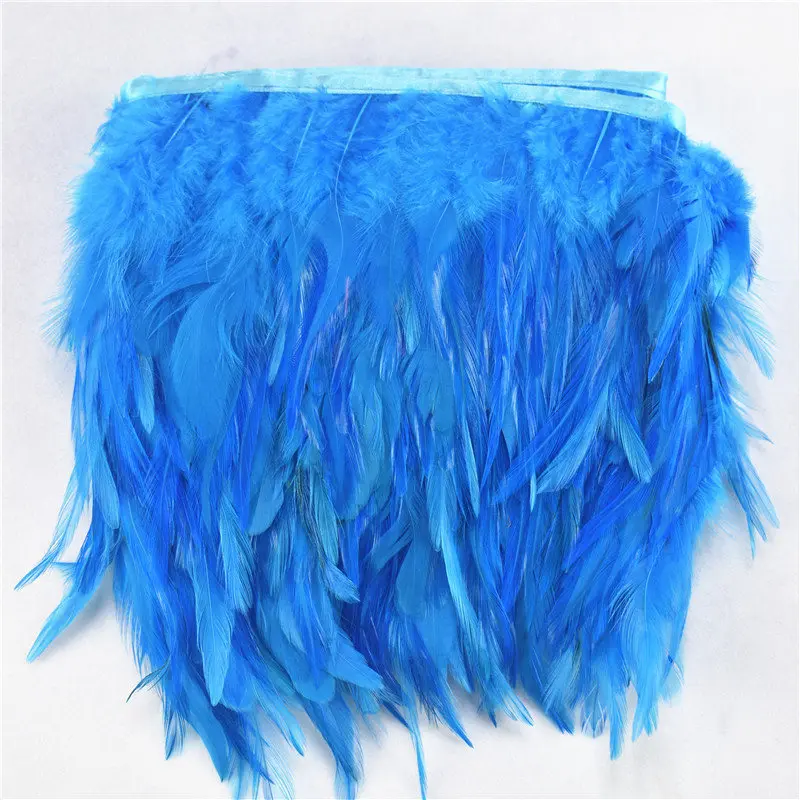 1Meters Saddle Pheasant Feathers on Tape Trim Fringe for Clothes Ribbon Sewing Trimmings Wedding Accessories Decoration pheasant feathers