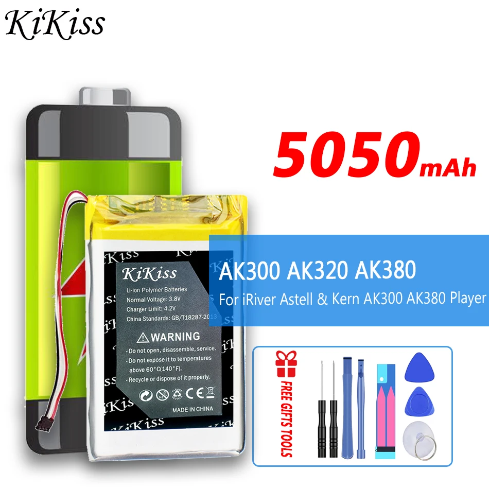 

Rechargeable PR-754680N 5050mAh Battery for Astell & Kern AK300 AK380 AK320 Player Batteries Replacement Accumulator Bateria