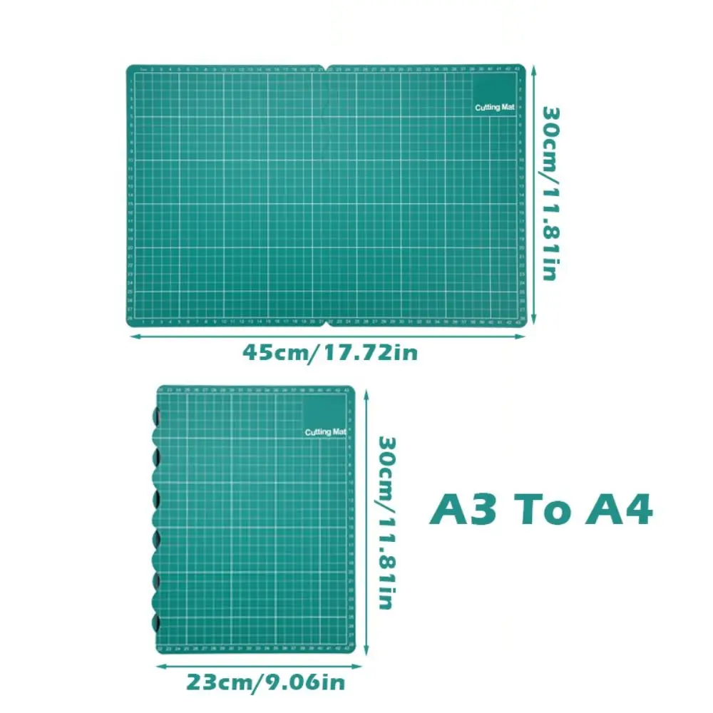 다기능 PVC 커팅 패드 A3-A4/A4-A5 크기 전환 가능 접이식 커팅 매트 방수 조각 보드 종이 커팅